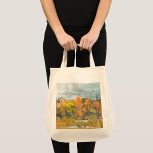 Bolsa Tote Cor d'água de pintura de outono