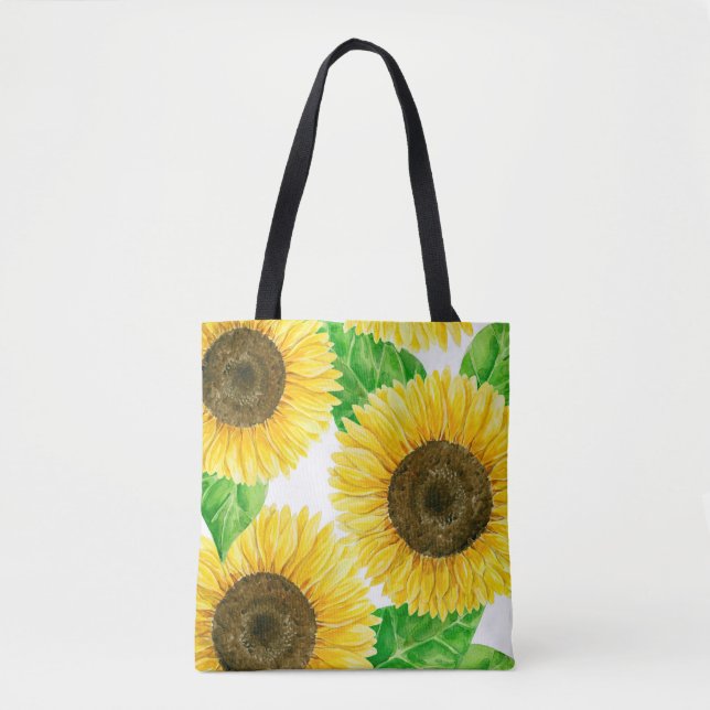 Bolsa Tote Cor d'água do Sunflower (Frente)