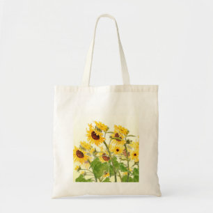 Bolsa Tote cor d'água dos campos de girassol amarelo