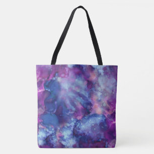 Bolsa Tote cor d'água fantasia - vibração do espaço profundo: