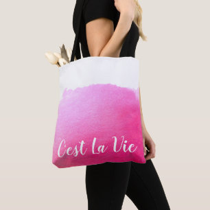 Bolsa Tote Cor d'água rosa C'est La Vie Chic francês