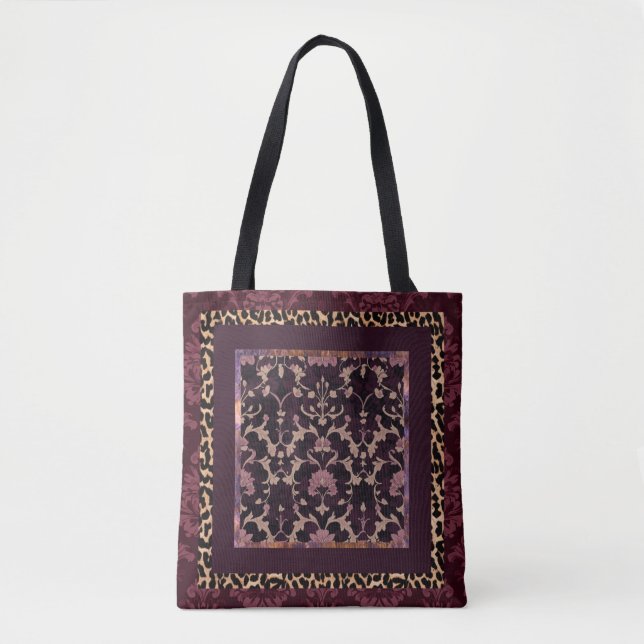 Bolsa Tote Cor damasco sem textura (Frente)