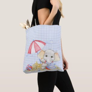 BOLSA TOTE COR DE ÁGUA CORTADA PASTEL ELEFHANT NA PRAIA
