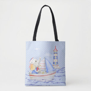 BOLSA TOTE COR DE ÁGUA CORTADA PASTEL ELEFHANT NA PRAIA