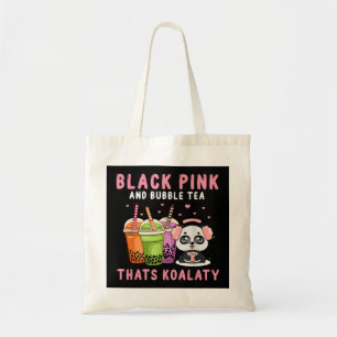 Bolsa Tote Cor-de-rosa preto na sua área Kpop Korea Pop Bubbb
