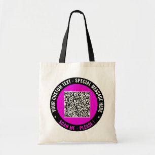 Bolsa Tote Cor de Texto Personalizada Exemplo de Sacola Tote