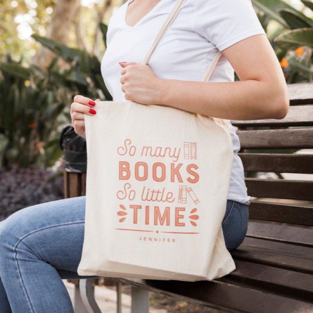 Bolsa Tote Cor Editável de Muitos Livros Personalizada (Criador carregado)