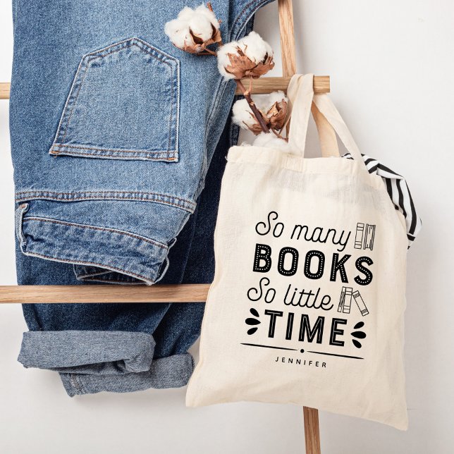 Bolsa Tote Cor Editável de Muitos Livros Personalizada (Criador carregado)