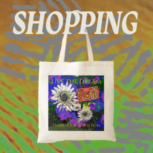 Bolsa Tote Cor Fresca Vibrante Divertida Feliz
