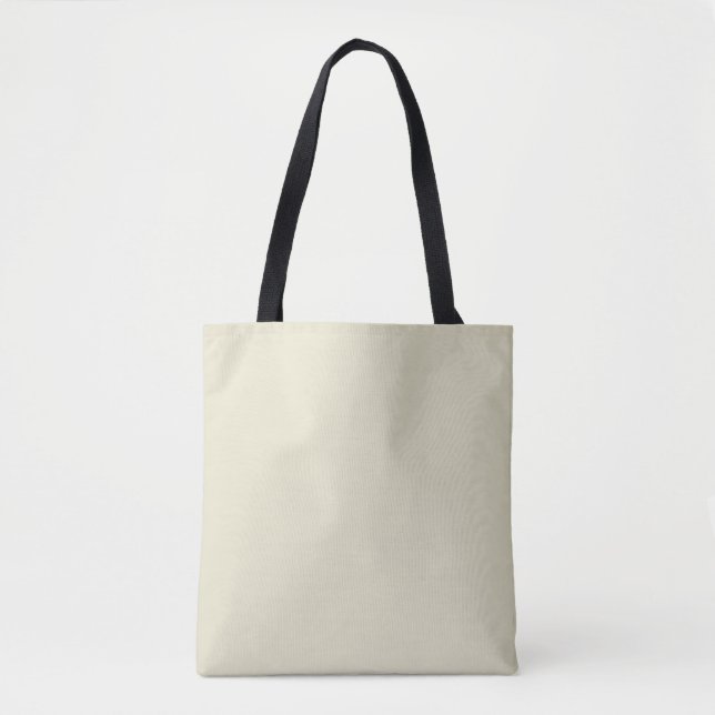 Bolsa Tote Cor Sólida Branco Sujo (Frente)