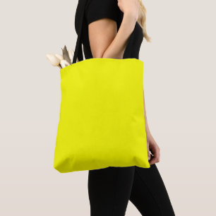Bolsa Tote Cor Sólida Neon Amarelo