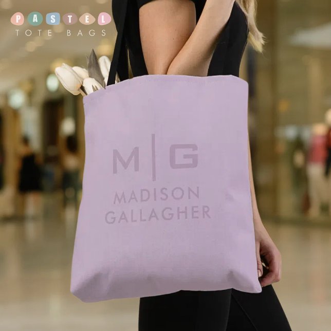 Bolsa Tote Cor Sólida Rosa Lavanda Pastel Roxo Luz Suave (Solid Soft Light Pastel Lavender Purple Color Tote Bag
)
