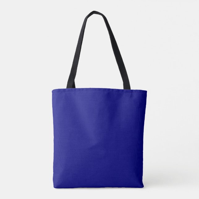 Bolsa Tote Cor Sólido Azul do marinho (Verso)