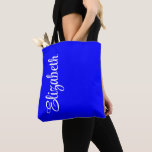 Bolsa Tote Cor Sólido Azul Neon<br><div class="desc">Cor Sólida Neon Azul.Cor Moderna. Personalizou o seu nome.</div>