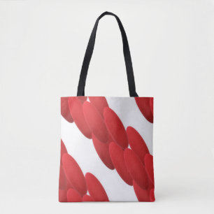 Bolsa Tote Cor vermelha, arte moderna parece bangues