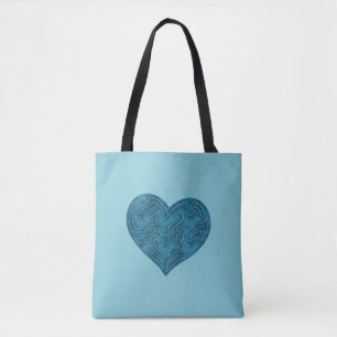 BOLSA TOTE CORAÇÃO A-MAZE-ING (TEAL)