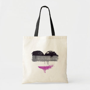 BOLSA TOTE CORAÇÃO ASEXUAL - AMOR ASEXUAL -