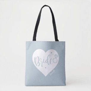 Bolsa Tote Coração azul Dusty e dona de ponte personalizada