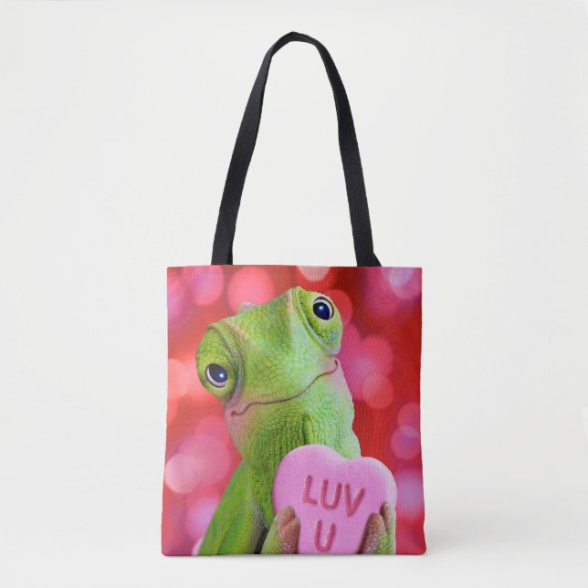 Bolsa Tote Coração Camaleão (Te Amo) (Frente)