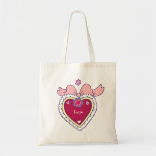Bolsa Tote Coração conhecido feito sob encomenda
