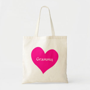 Bolsa Tote Coração cor-de-rosa de Grammy