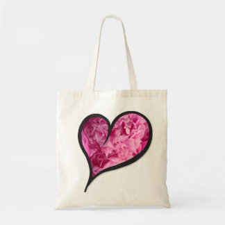Bolsa Tote Coração da Flor Cor-de-Rosa