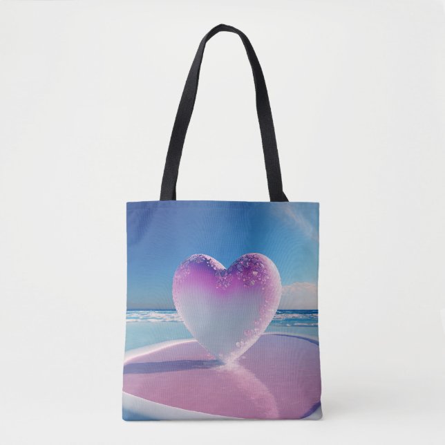 Bolsa Tote Coração de Amor Oceânico (Frente)