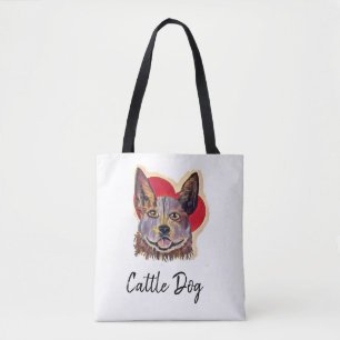 Bolsa Tote Coração de Cães de Maçã Vermelho