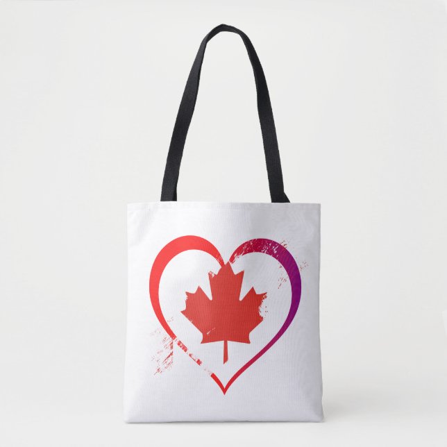 Bolsa Tote Coração de Canadá (Frente)