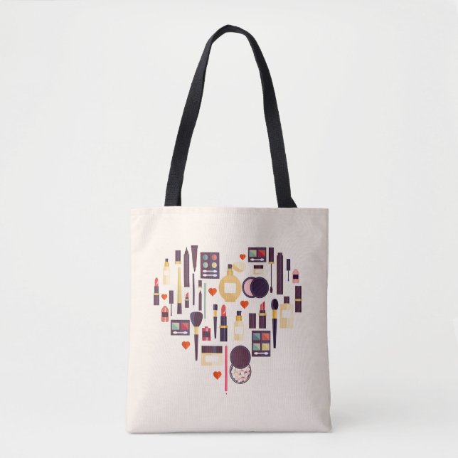 Bolsa Tote Coração de Comestics (Frente)