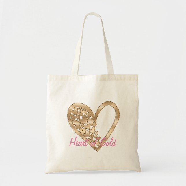 Bolsa Tote Coração de Dourado (Frente)
