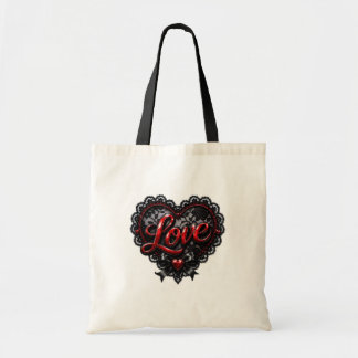 Bolsa Tote Coração de Renda Amor