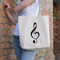 Coração deClave de Sol Nota Musical Personalizada