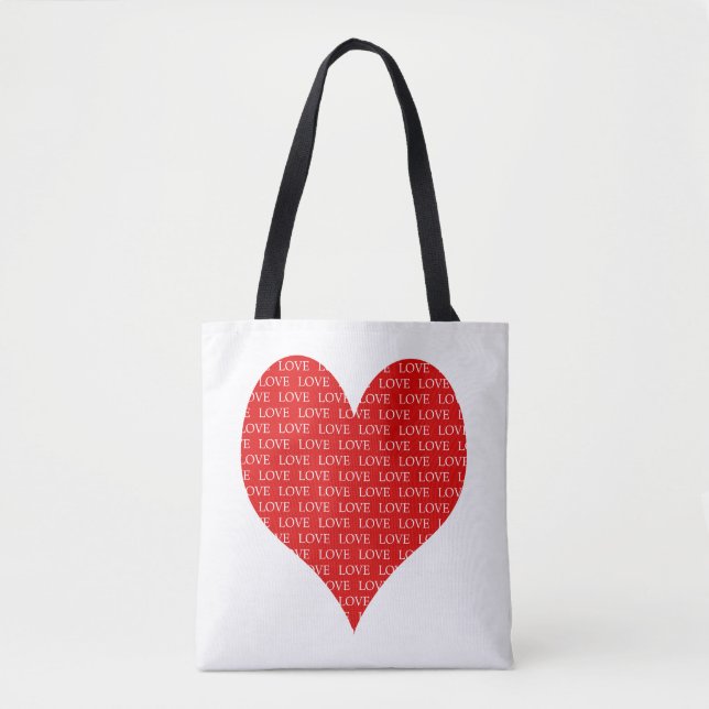 Bolsa Tote Coração do Dia do namorados (Frente)
