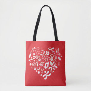 Bolsa Tote Coração do espaço e da ciência