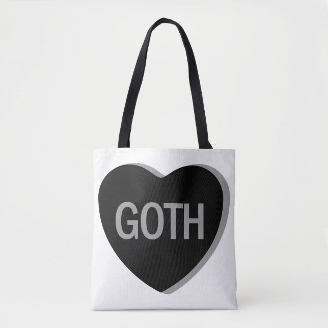 Bolsa Tote Coração Docente - Gótico (Frente)