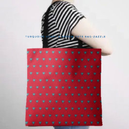 Bolsa Tote Coração e Seta Turquesa