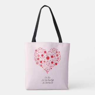 Bolsa Tote Coração em Pontos