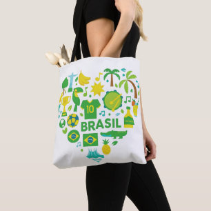 Bolsa Tote Coração Fofo do Brasil – Souvenir do Brasil, Ideia