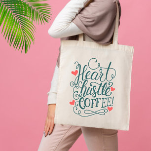 Bolsa Tote Coração, Hustle, Café