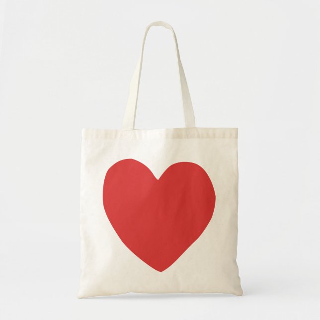 Bolsa Tote coração imperfeito (vermelho) (Frente)