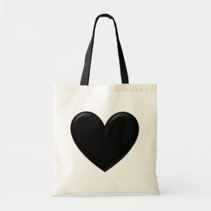 Bolsa Tote Coração inchado preto
