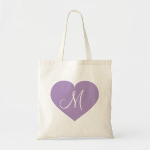 Bolsa Tote Coração Lavanda Monograma