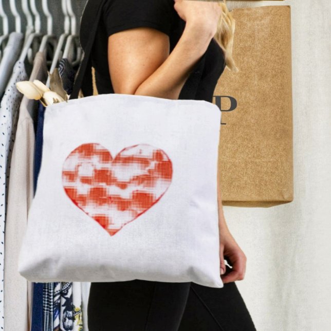 Bolsa Tote Coração Marmoreado (This Marbled Heart Tote Bag, just might be one of your Favorite totes!)