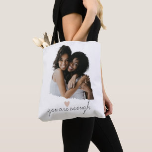Bolsa Tote Coração Mínimo - Você Já É Suficiente -