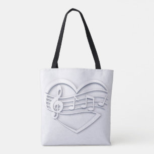 Bolsa Tote "Coração musical"