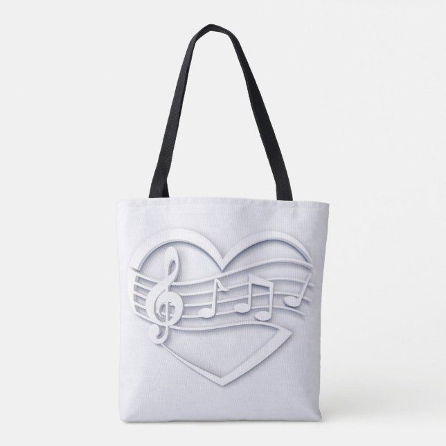 Bolsa Tote "Coração musical" (Verso)