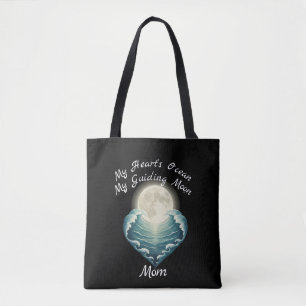 Bolsa Tote Coração Oceano Guiando Lua Mãe