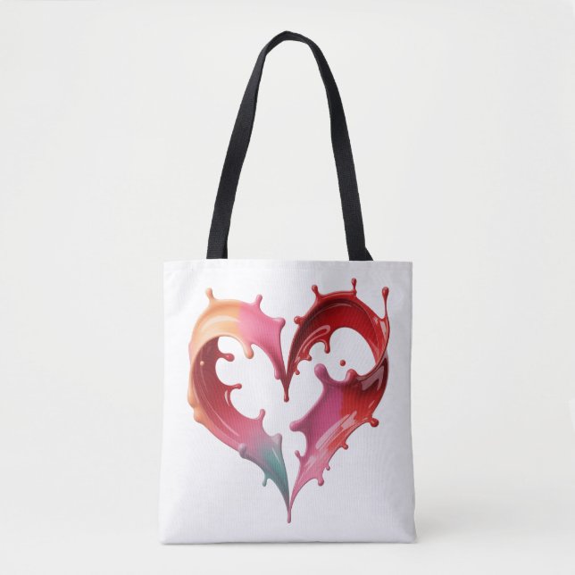 Bolsa Tote Coração Pastel (Frente)