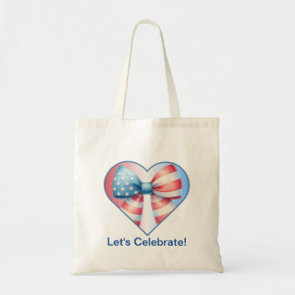 Bolsa Tote Coração Patriótico